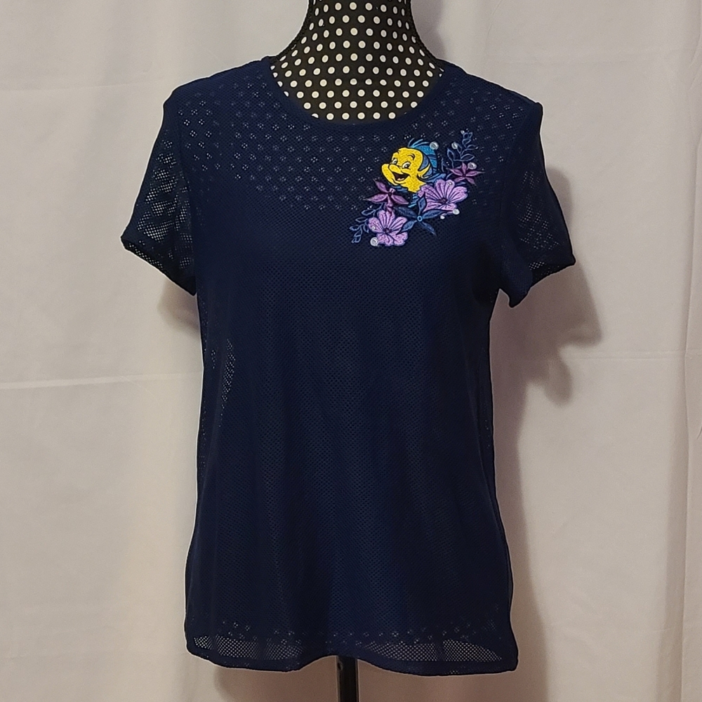 Little Mermaid Flounder Mesh Top